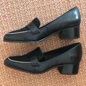Shellys London Black low heel loafers